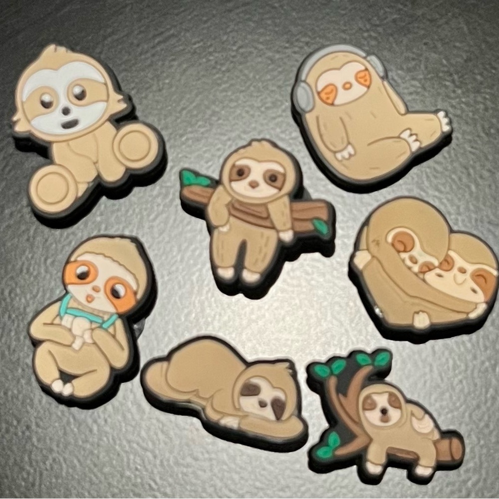 Sloth Themed Croc Charms